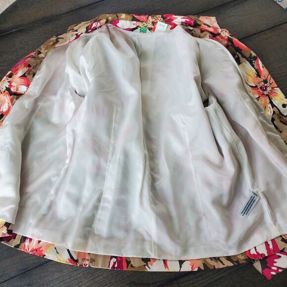 Laura Ashley Pink Floral Studded Jacket Size M Petite - Picture 3 of 9